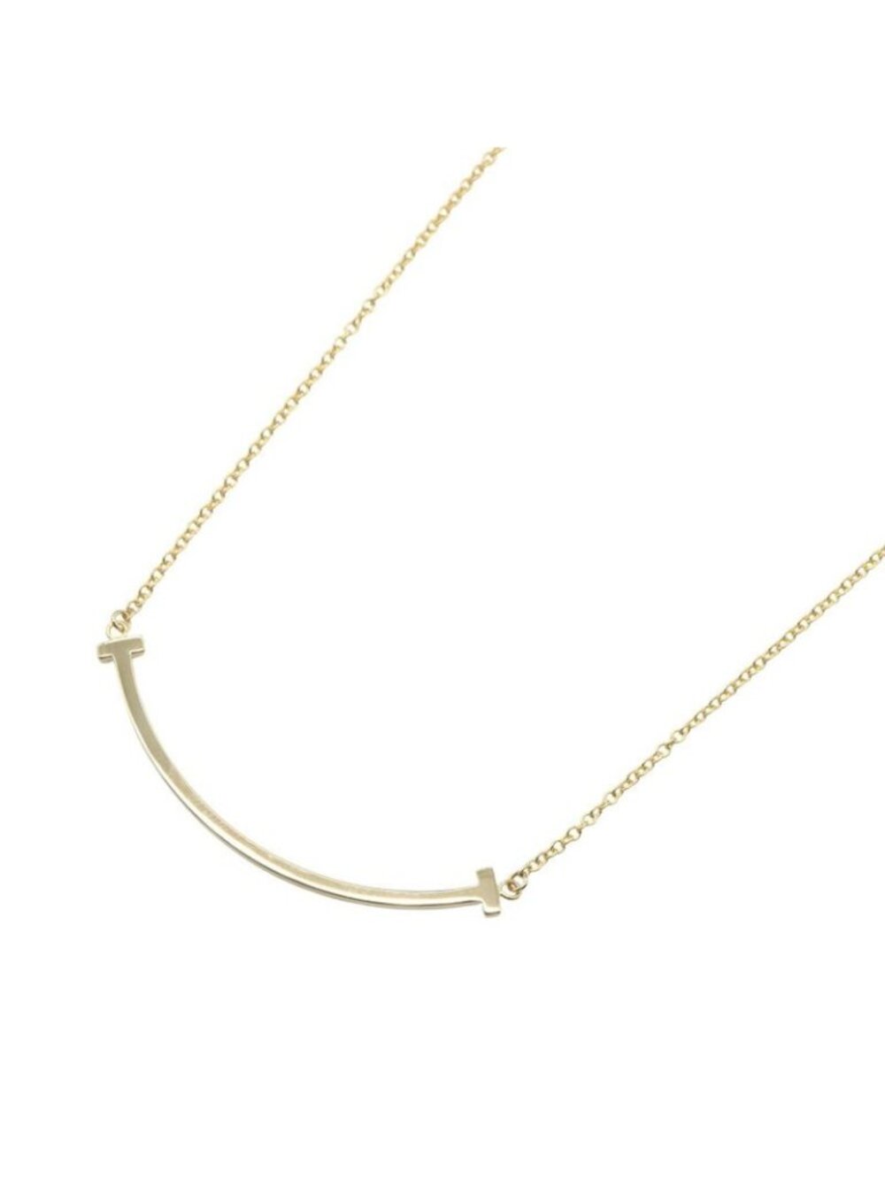 Tiffany & Co Necklace T Smile Small 40.5 18k